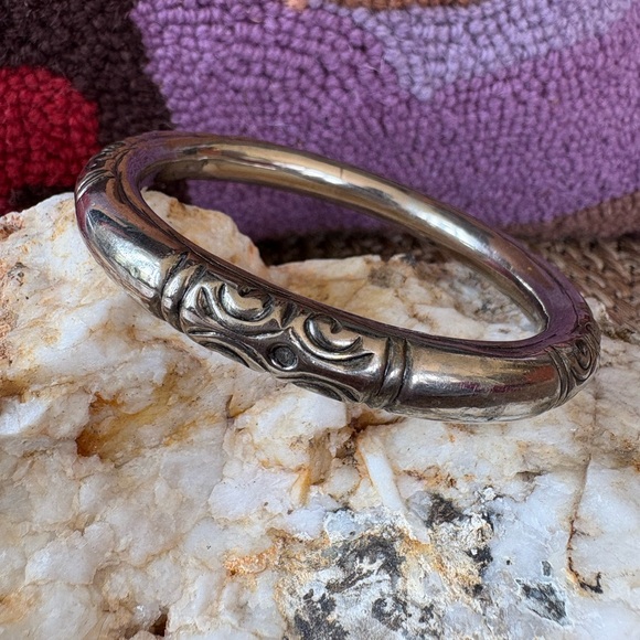 Antique Elegant Silver Bangle Bracelet India rattle vintage